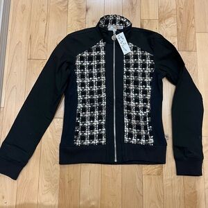 Black and White Zip-Up Jacket